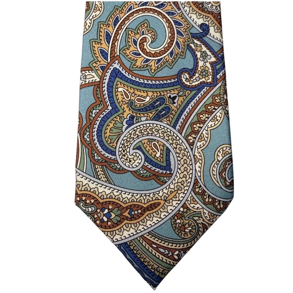 Daniel Cremieux Seven Fold 100% Italian Silk Blue Paisley Tie Ltd Edition 81/307
